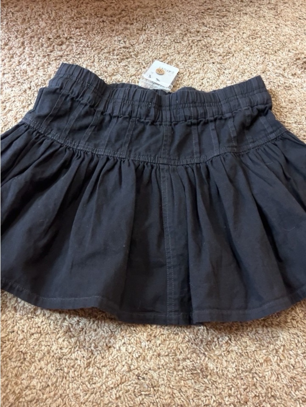 Free People black roselle denim mini skirt - Picture 3 of 3